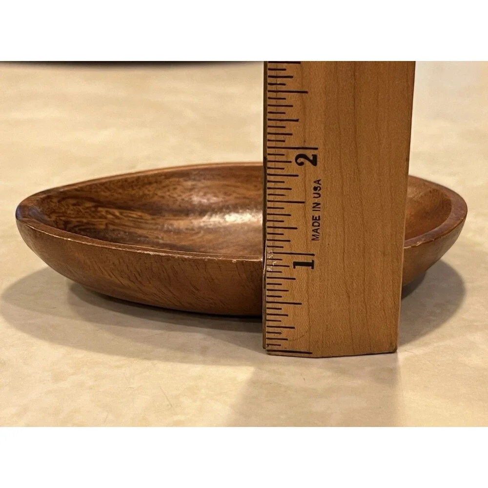 Vtg Hand Carved Wooden Bowls Set Of 5 Monkey Pod Acacia Mid Century Modern MCM